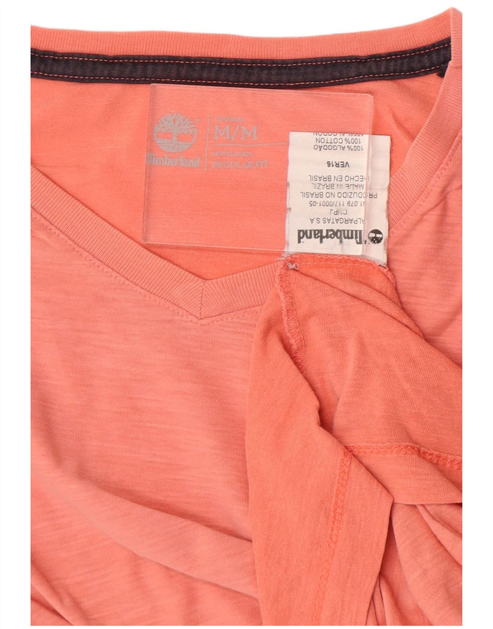 Timberland Mens Regular Fit T-Shirt Top Medium Orange Cotton