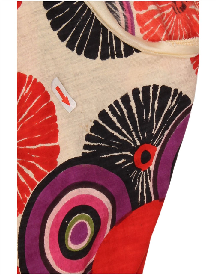 Desigual Womens Blouse Top UK 14 Medium Multicoloured Patchwork Polyester