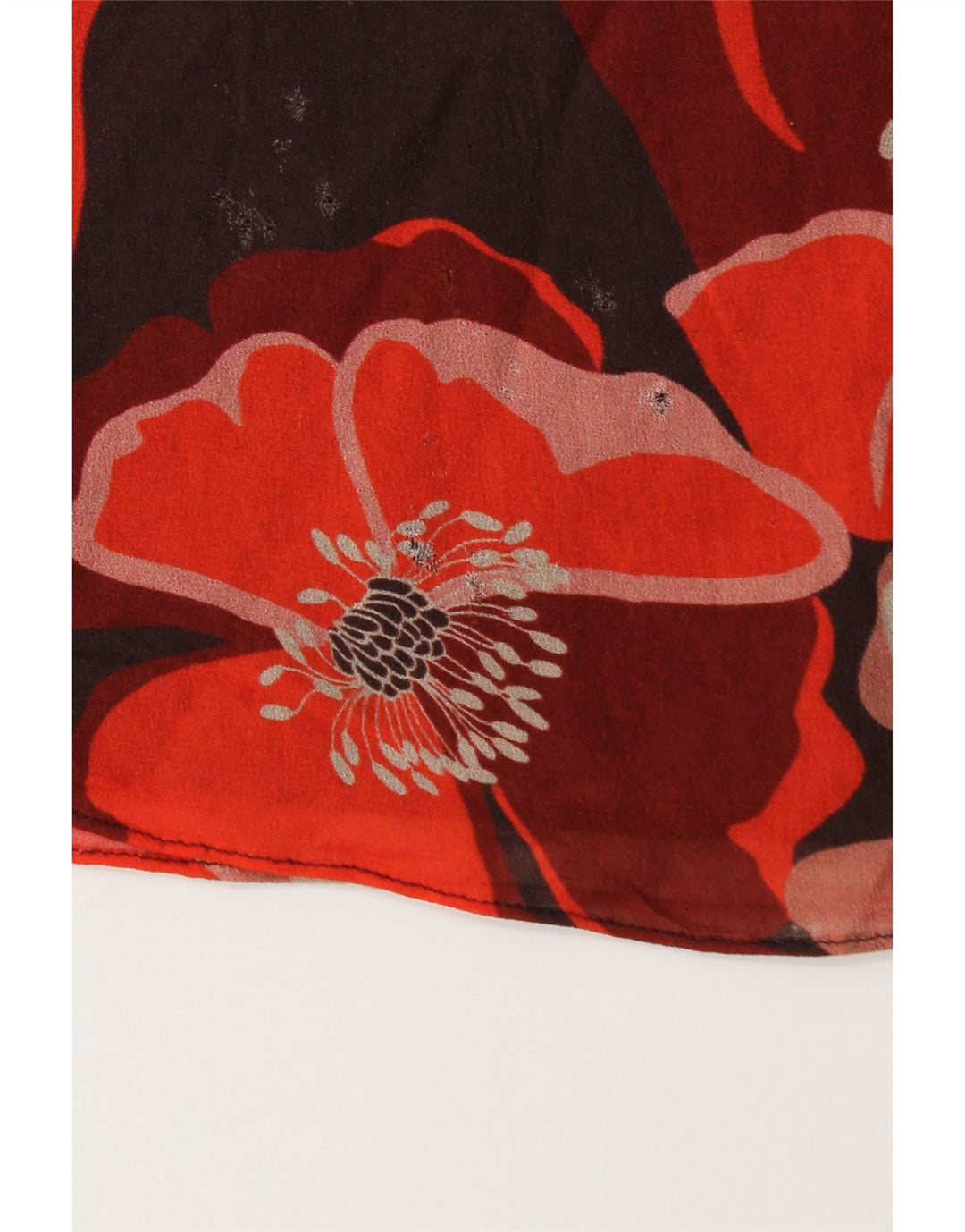 ELENA MIRO Womens 3/4 Sleeve Blouse Top UK 16 Large Red Floral Viscose