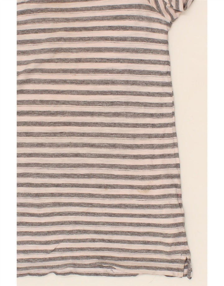 CHAMPION Mens Polo Shirt Medium Grey Striped Vintage Champion and Second-Hand Champion from Messina Hembry 
