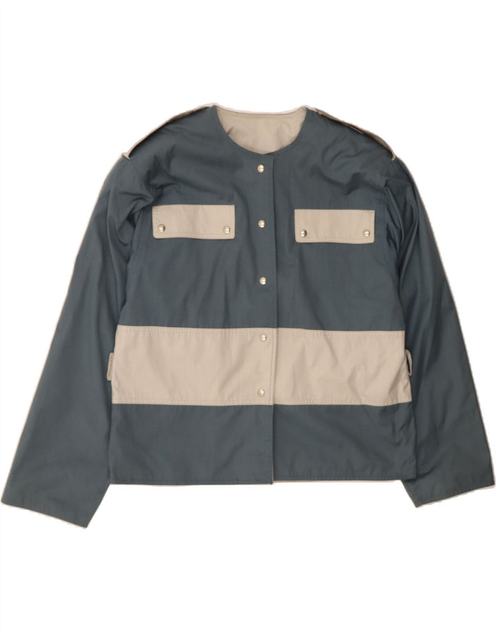 INCOM Womens Bomber Jacket IT 46 Large Grey Colourblock Vintage Incom and Second-Hand Incom from Messina Hembry 