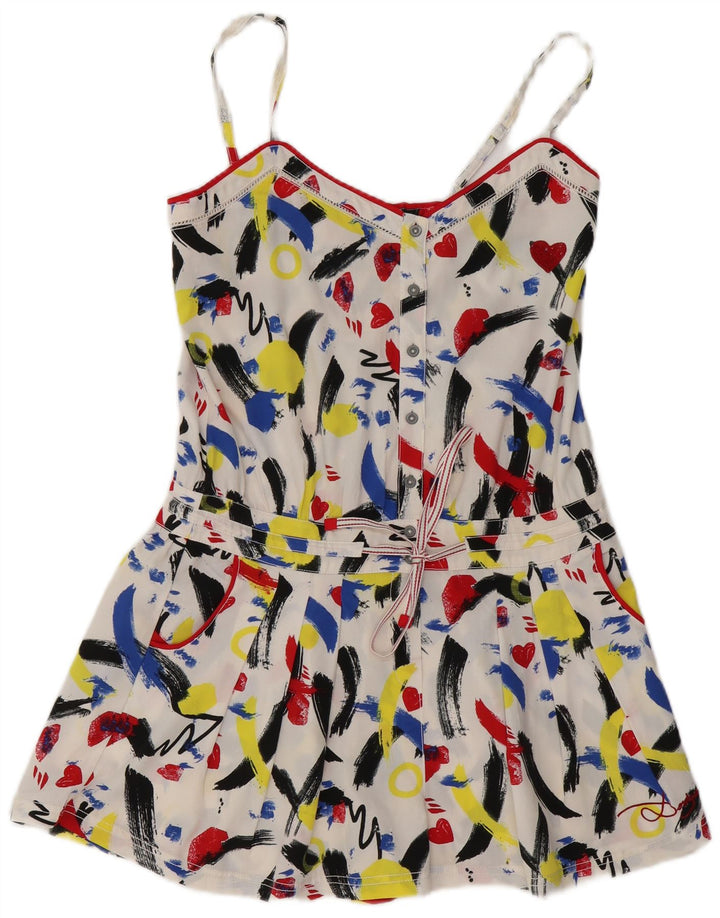 DESIGUAL Womens Abstract Pattern Playsuit EU 38 Medium  Multicoloured