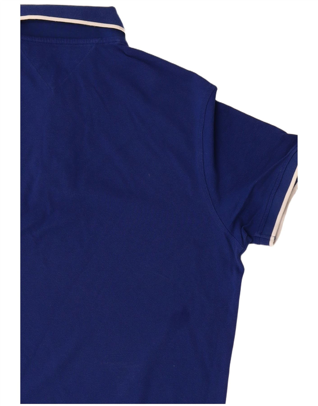TOMMY HILFIGER Mens Polo Shirt Medium Blue Cotton