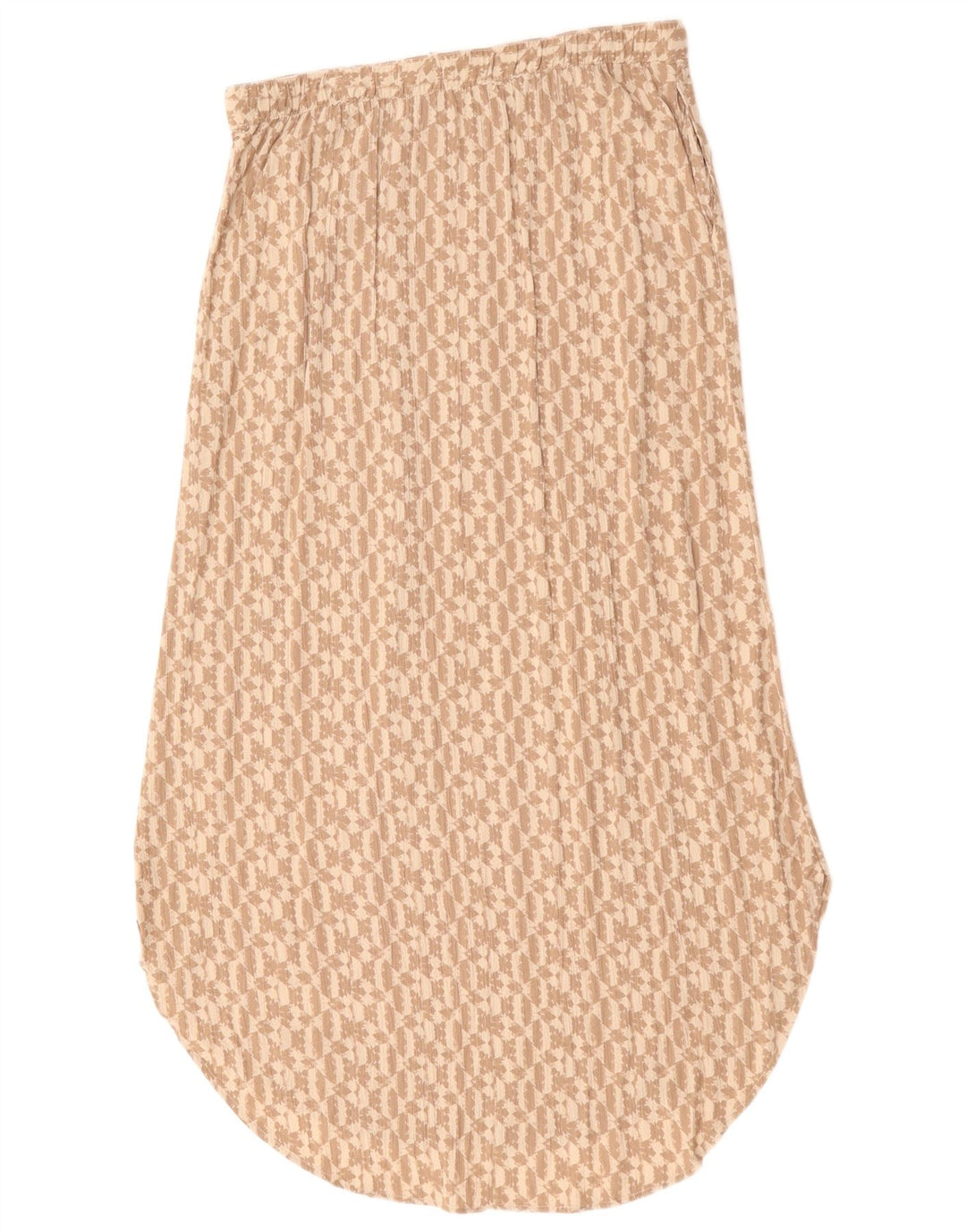 Eddie Bauer Womens Maxi Skirt UK 14 Medium W30 Beige Geometric Rayon