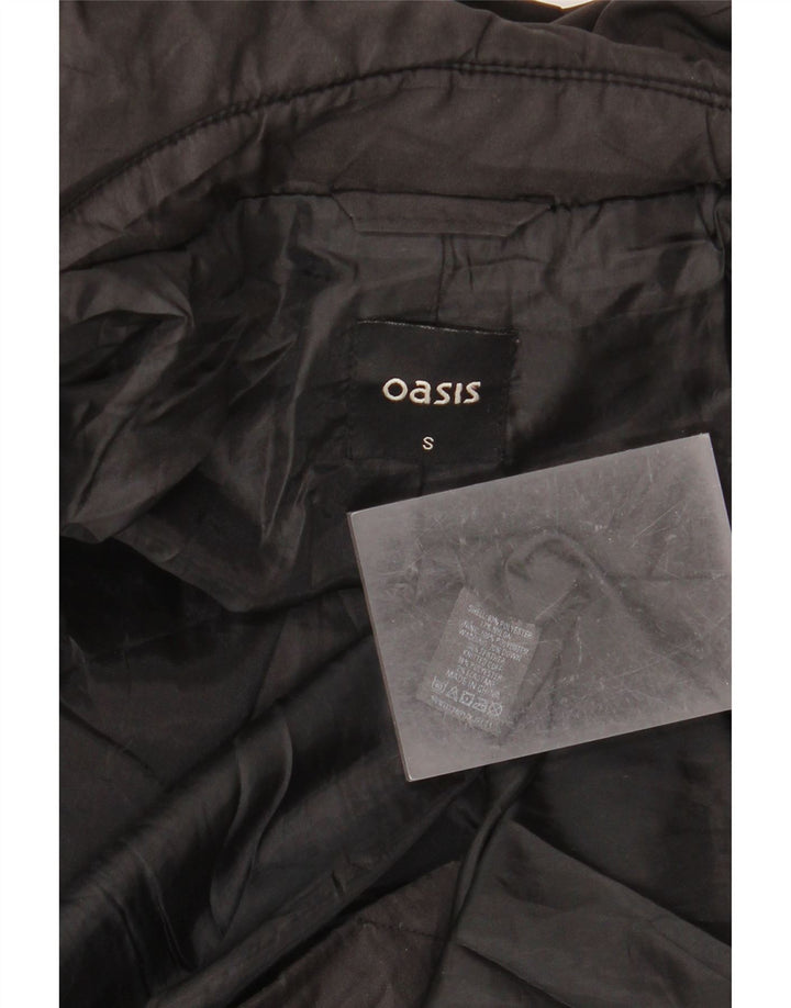 OASIS Womens Oversized Padded Coat UK 10 Small Black Polyester