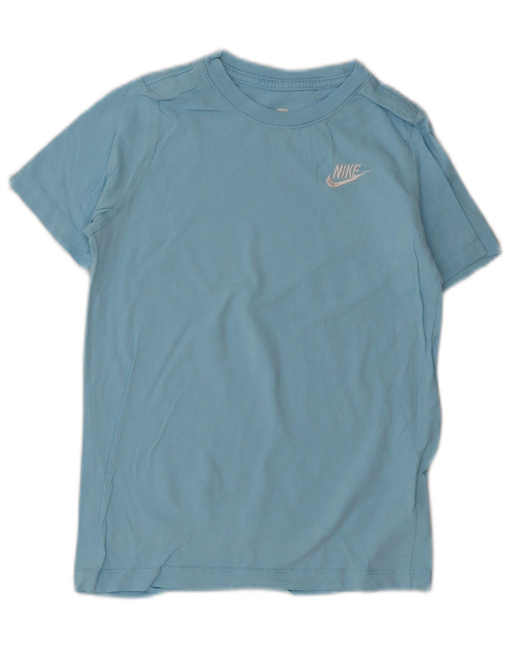 Nike Boys T-Shirt Top 10-11 Years Medium Blue Cotton