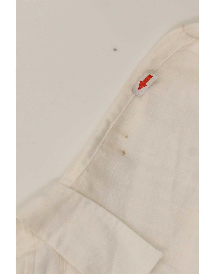 Jaeger Mens Shirt Medium White Linen