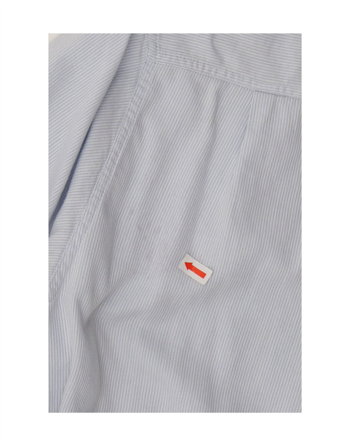 ARMANI JUNIOR Boys Shirt 13-14 Years Blue Pinstripe Cotton