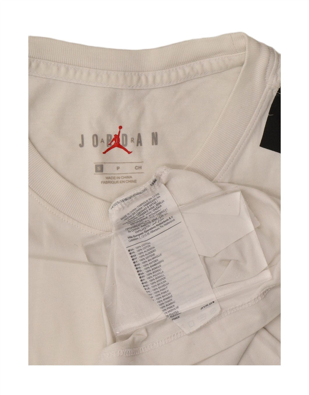 JORDAN Mens Graphic T-Shirt Top Small White Cotton