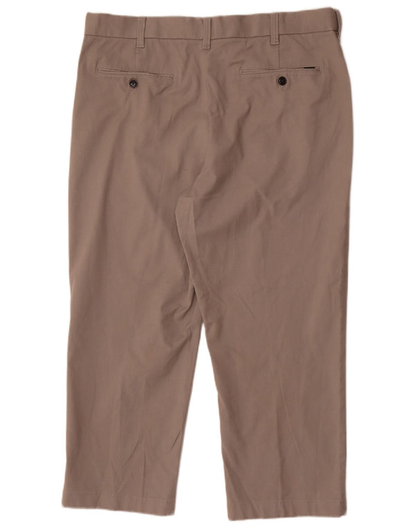 Marks & Spencer Mens Blue Harbour Cropped Trousers W38 L25 Grey Cotton