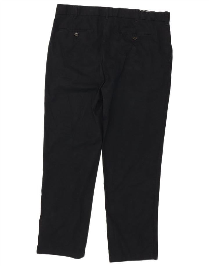 MARKS & SPENCER Mens Straight Chino Trousers W38 L31 Black Cotton