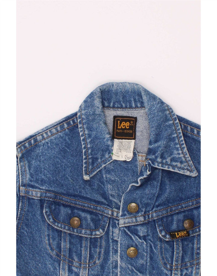 Lee Girls Denim Jacket 4-5 Years Large Blue Cotton