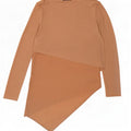 Zara Womens Asymmetric Tunic Top UK 12 Medium Beige