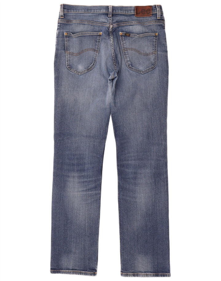 Lee Mens Brooklyn Straight Jeans W34 L34 Blue Cotton