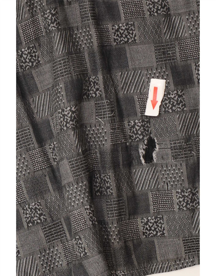 Canda Mens Shirt Size 39/40 15 1/2 Medium Grey Geometric