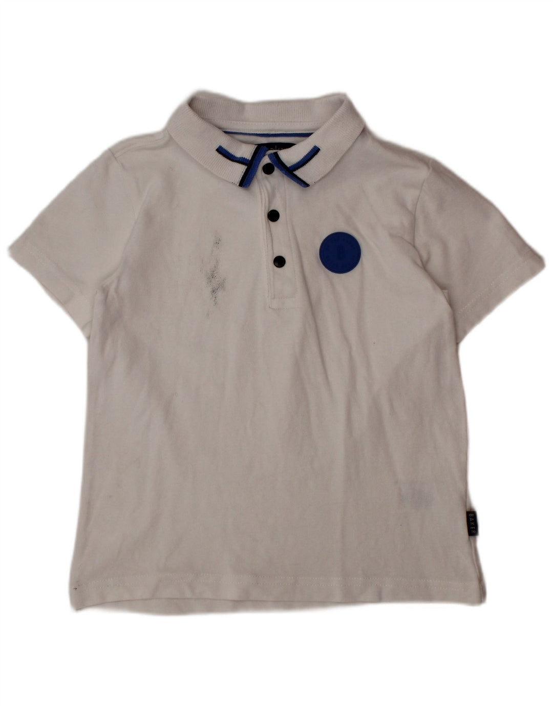 TED BAKER Boys Polo Shirt 4-5 Years White Cotton