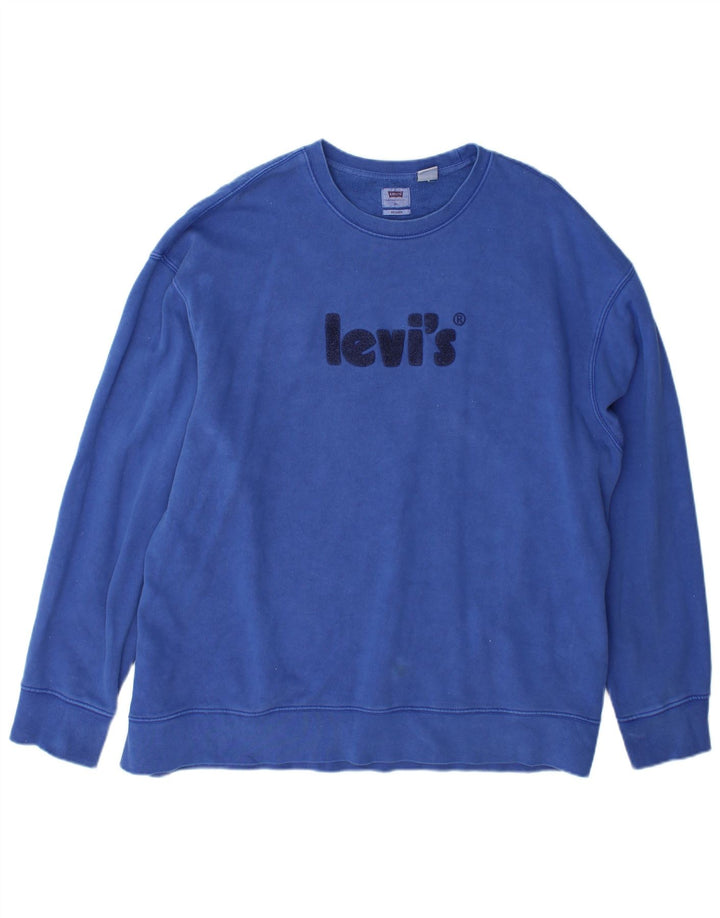 Levi's Mens Relaxed Graphic Sweatshirt Jumper XL Blue Cotton