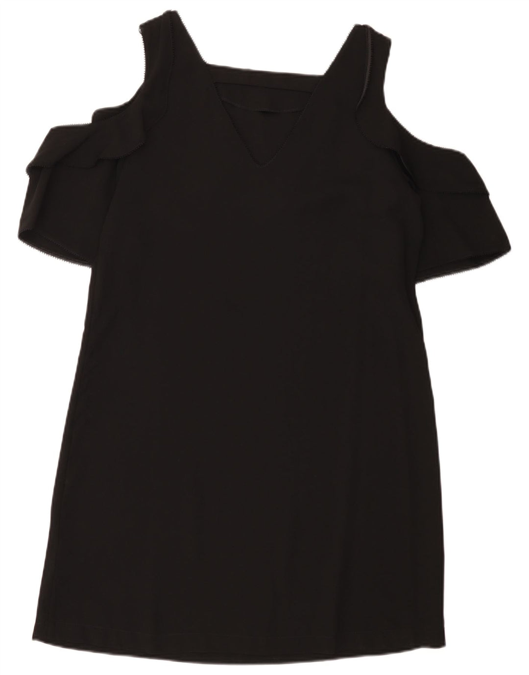 Next Womens Off Shoulder Dress UK 12 Medium Black Polyester