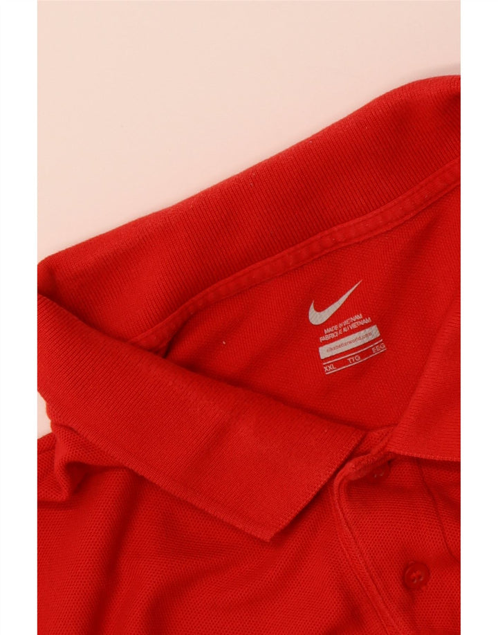 NIKE Mens Polo Shirt 2XL Red