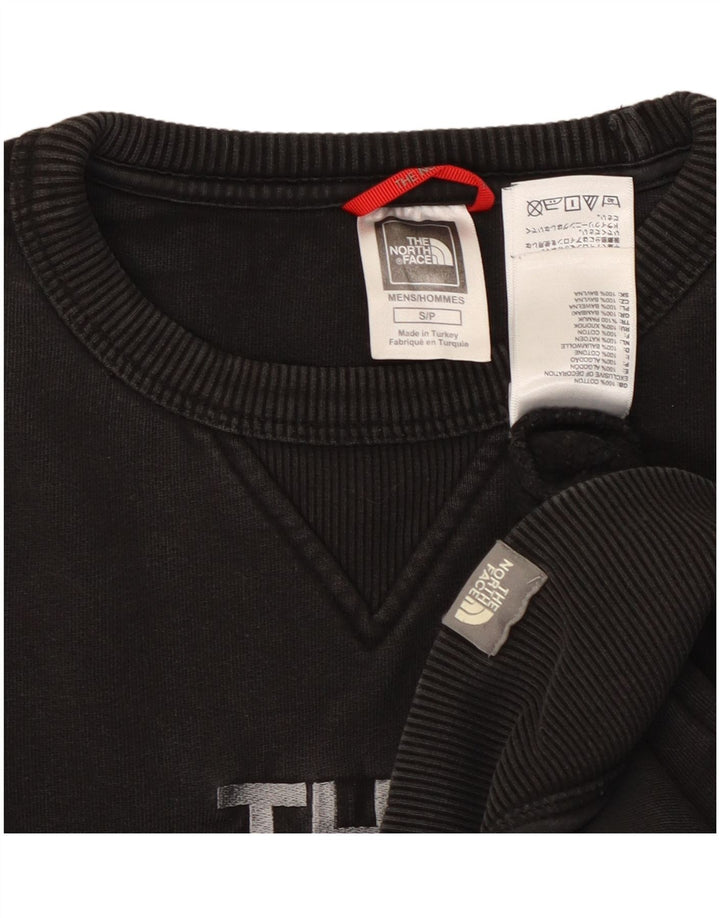 THE NORTH FACE Mens Graphic Sweatshirt Jumper Small Black Cotton