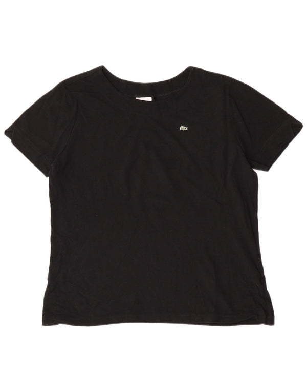 Lacoste Womens T-Shirt Top Size 50 2XL Black Cotton