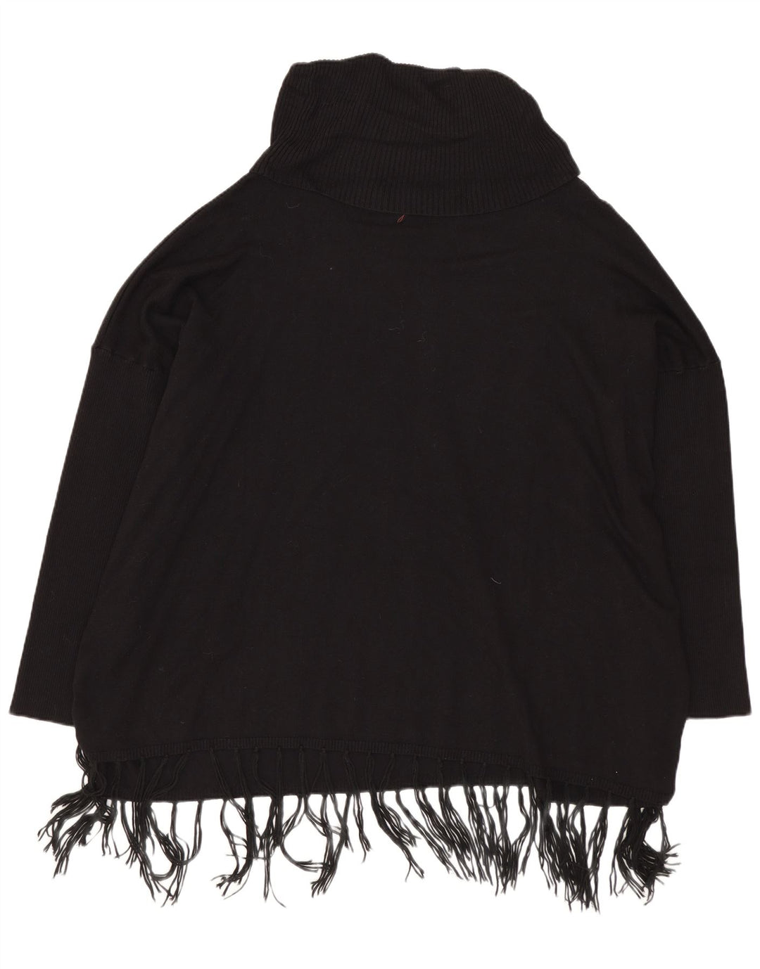 Desigual Womens Oversized Roll Neck Jumper Sweater UK 18 XL Black Viscose