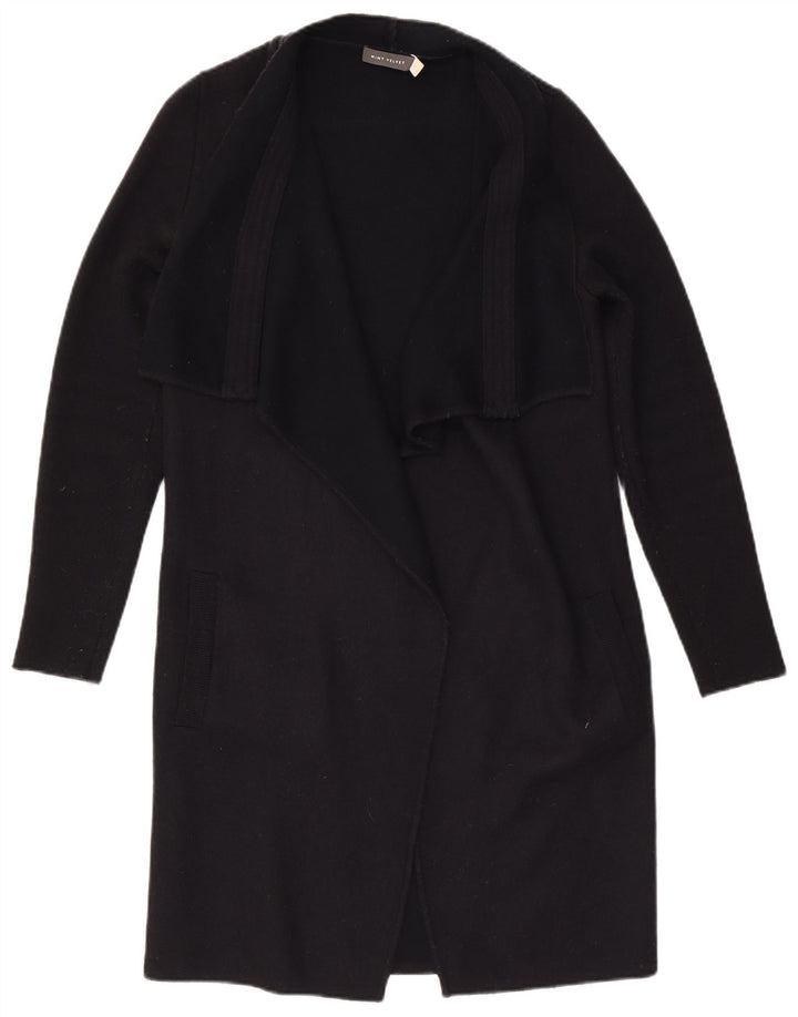 MINT VELVET Womens Longline Open Cardigan Sweater UK 12 Medium  Black