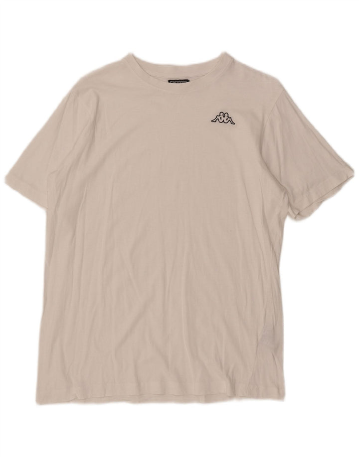Kappa Mens T-Shirt Top Medium White Cotton