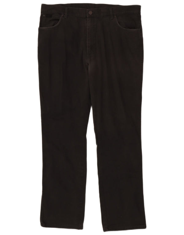 Wrangler Mens Texas Stretch Straight Casual Trousers W40 L34 Grey Cotton
