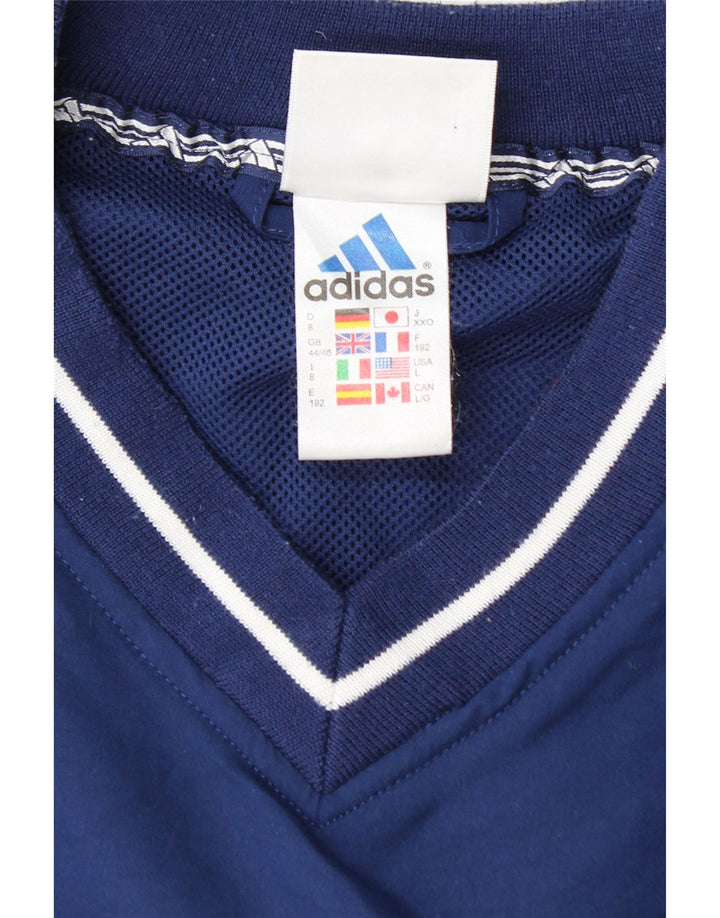 Adidas Mens Pullover Tracksuit Top Jacket UK 44/46 Large Navy Blue