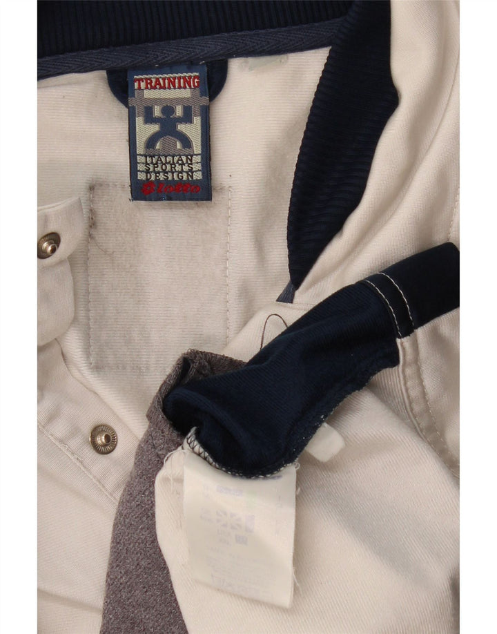 LOTTO Mens Tracksuit Top Jacket UK 44/46 2XL White Colourblock Polyester