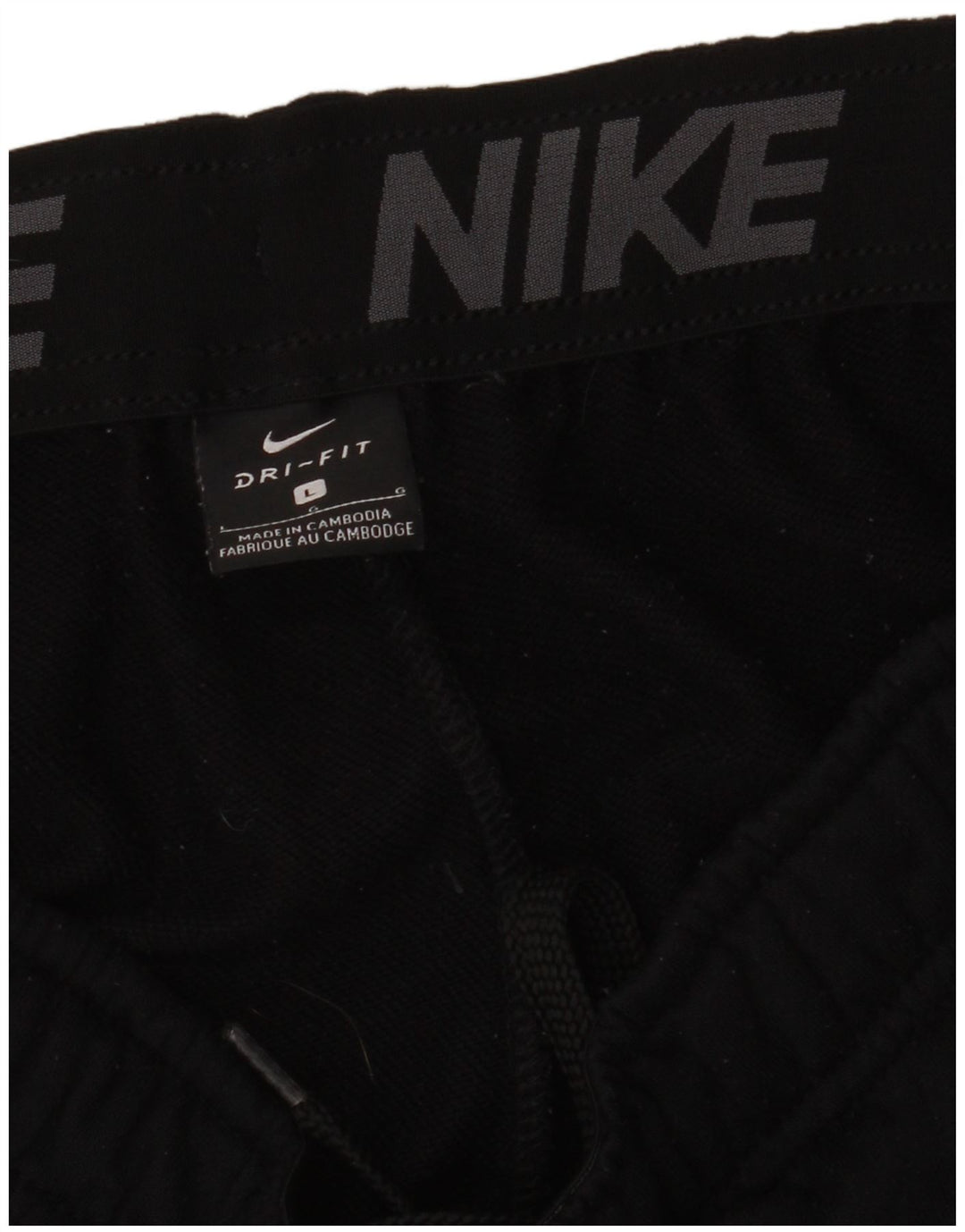 Nike Mens Dri Fit Tracksuit Trousers Joggers Large Black Polyester