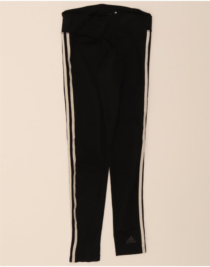 ADIDAS Womens Climalite Leggings UK 8/10 Small  Black Polyester Vintage Adidas and Second-Hand Adidas from Messina Hembry 
