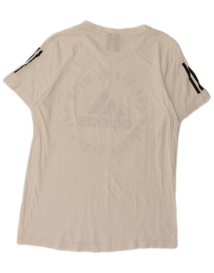 Adidas Mens Graphic T-Shirt Top Medium White