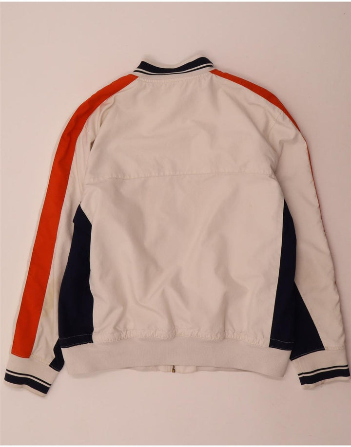 Nike Mens Tracksuit Top Jacket UK 45/47 XL White Colourblock Polyester