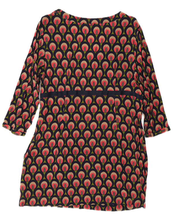 Boden Womens 3/4 Sleeve A-Line Dress UK 18 XL Multicoloured Geometric