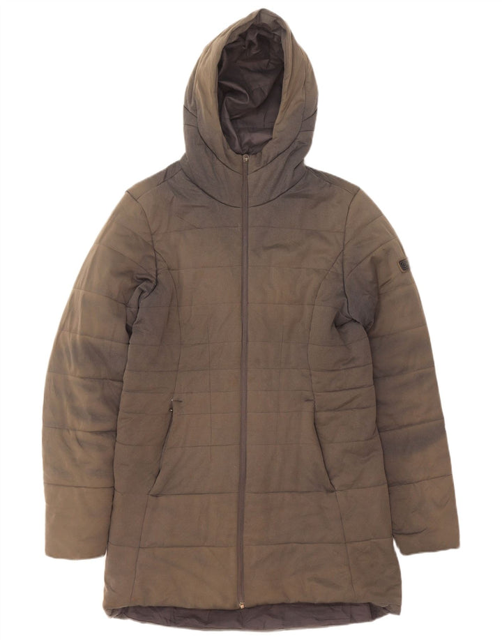 Berghaus Womens Hooded Padded Coat UK 14 Large Grey Polyester