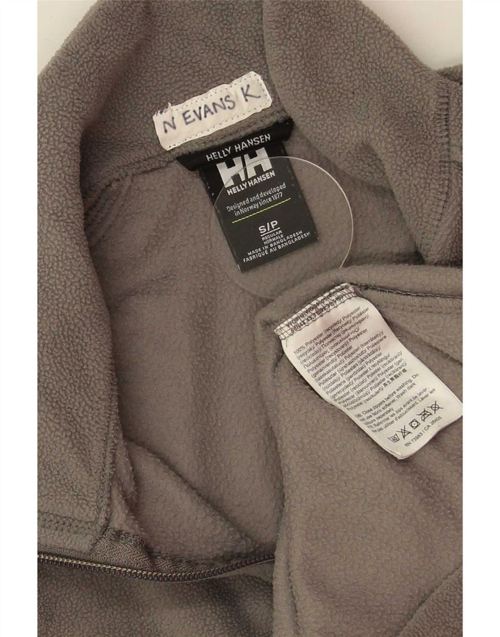 Helly Hansen Mens Zip Neck Fleece Jumper Small Grey Polyester