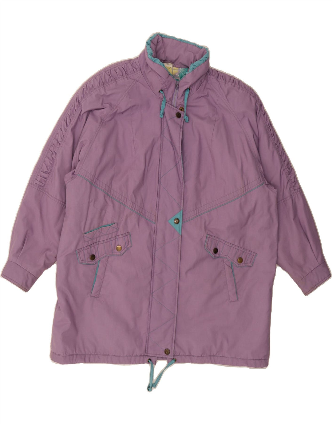 VINTAGE Womens Windbreaker Coat UK 20 2XL Purple Polyester Vintage Vintage and Second-Hand Vintage from Messina Hembry 