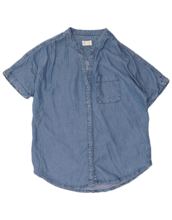 Mountain Warehouse Womens Short Sleeve Oversized Shirt UK 10 Small Blue