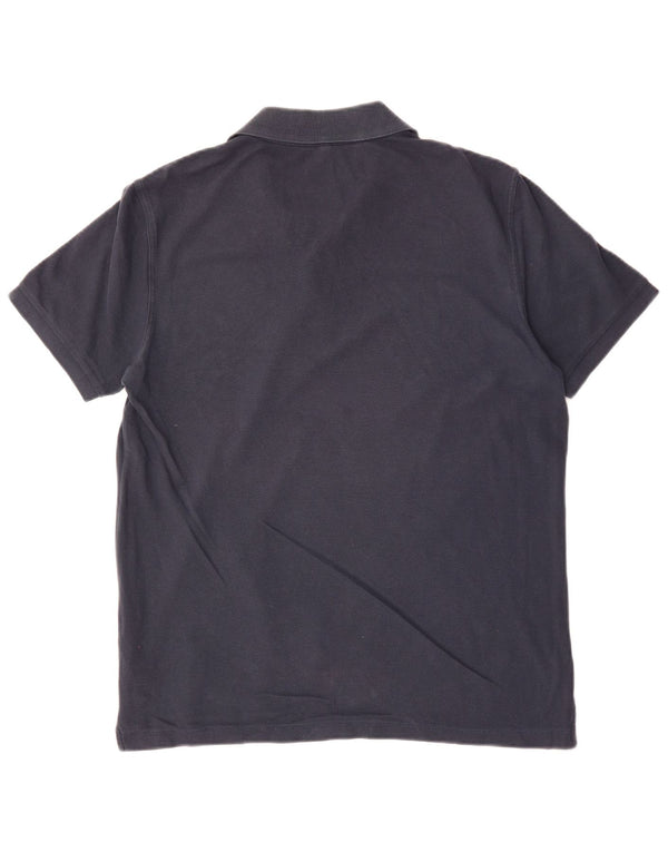 BENETTON Mens Polo Shirt Large Navy Blue Cotton