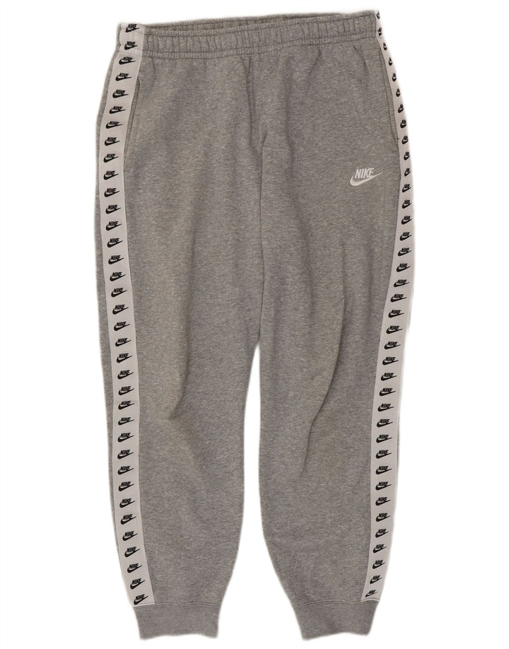 Nike Mens Graphic Tracksuit Trousers Joggers Medium Grey Colourblock