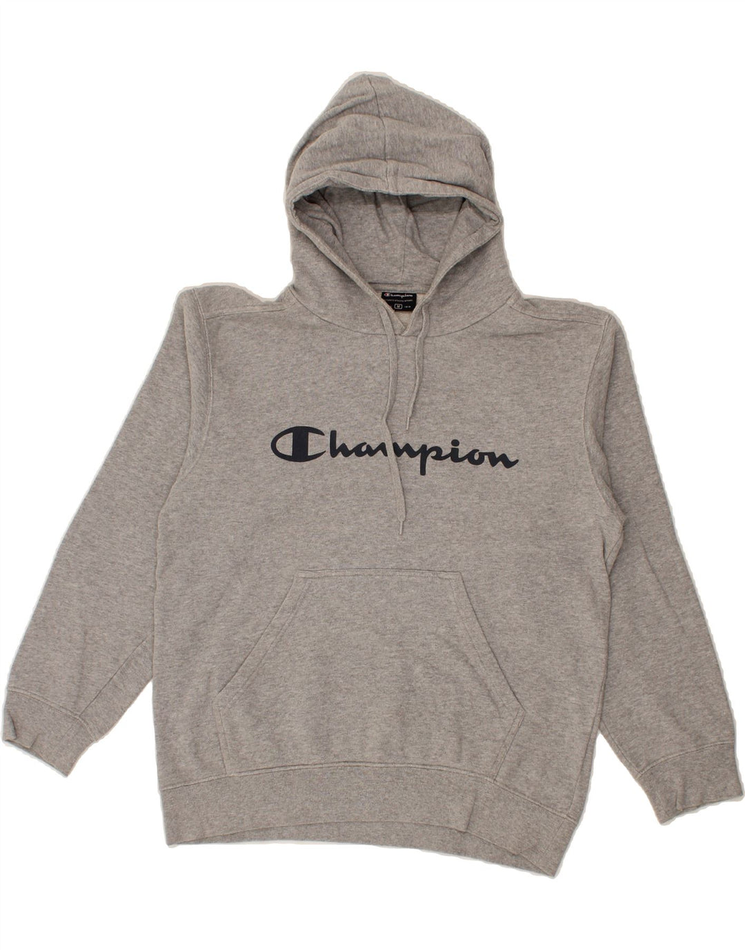CHAMPION Mens Graphic Hoodie Jumper Medium Grey Cotton Vintage Champion and Second-Hand Champion from Messina Hembry 