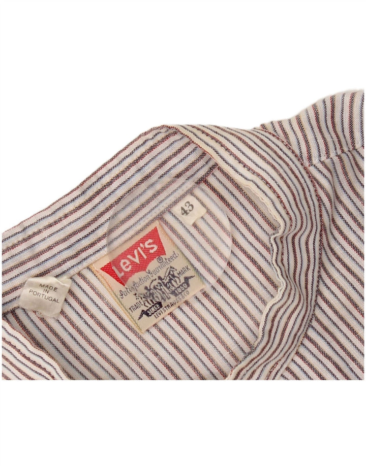 Levi's Mens Shirt Size 43 Large Multicoloured Striped Cotton