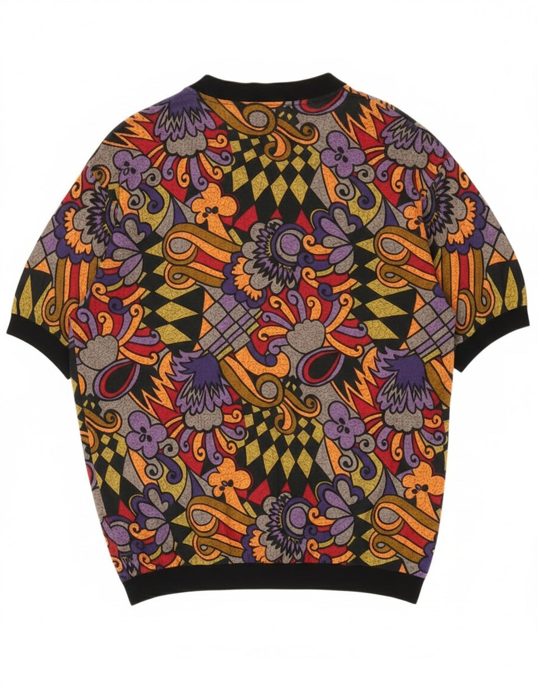 Vintage Womens Oversized Cardigan Top UK 16 Large Multicoloured Geometric