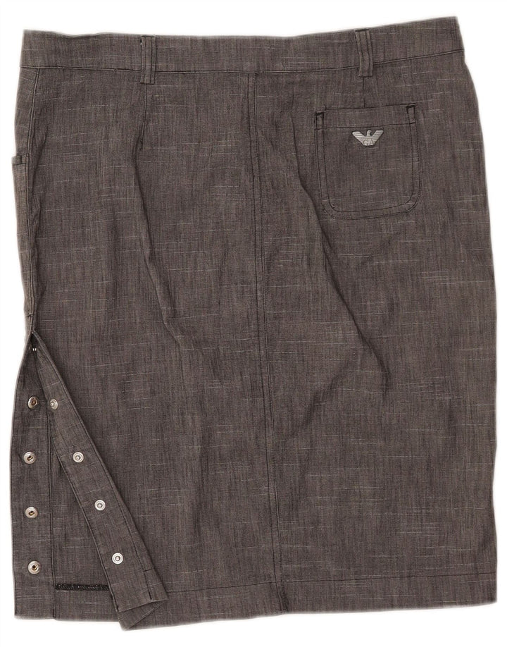 Armani Womens Straight Skirt W32 Large Grey Flecked
