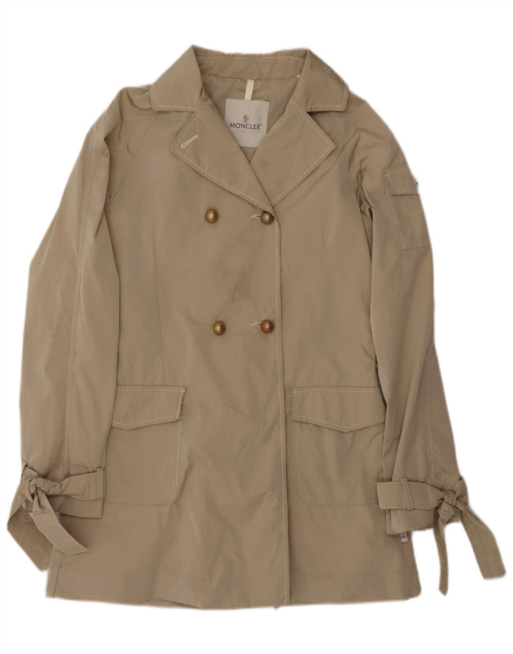 MONCLER Girls Trench Coat 13-14 Years Beige Polyester Classic