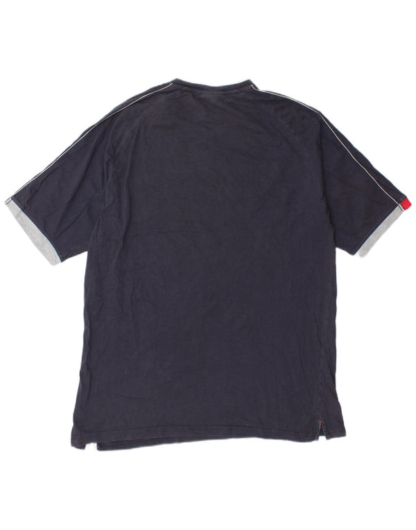 Lotto Mens Graphic T-Shirt Top UK 42/44 XL Navy Blue Cotton