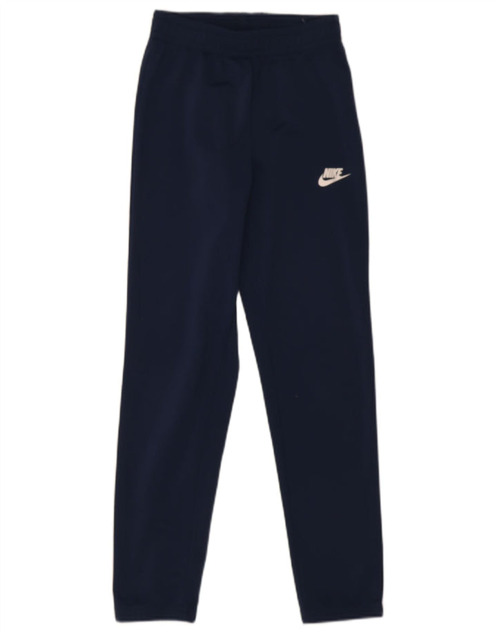 Nike Boys Tracksuit Trousers 10-11 Years Medium Navy Blue Polyester