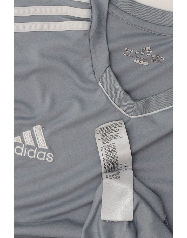 ADIDAS Mens Climacool Vest Top UK 40/42 Medium Blue Colourblock Polyester